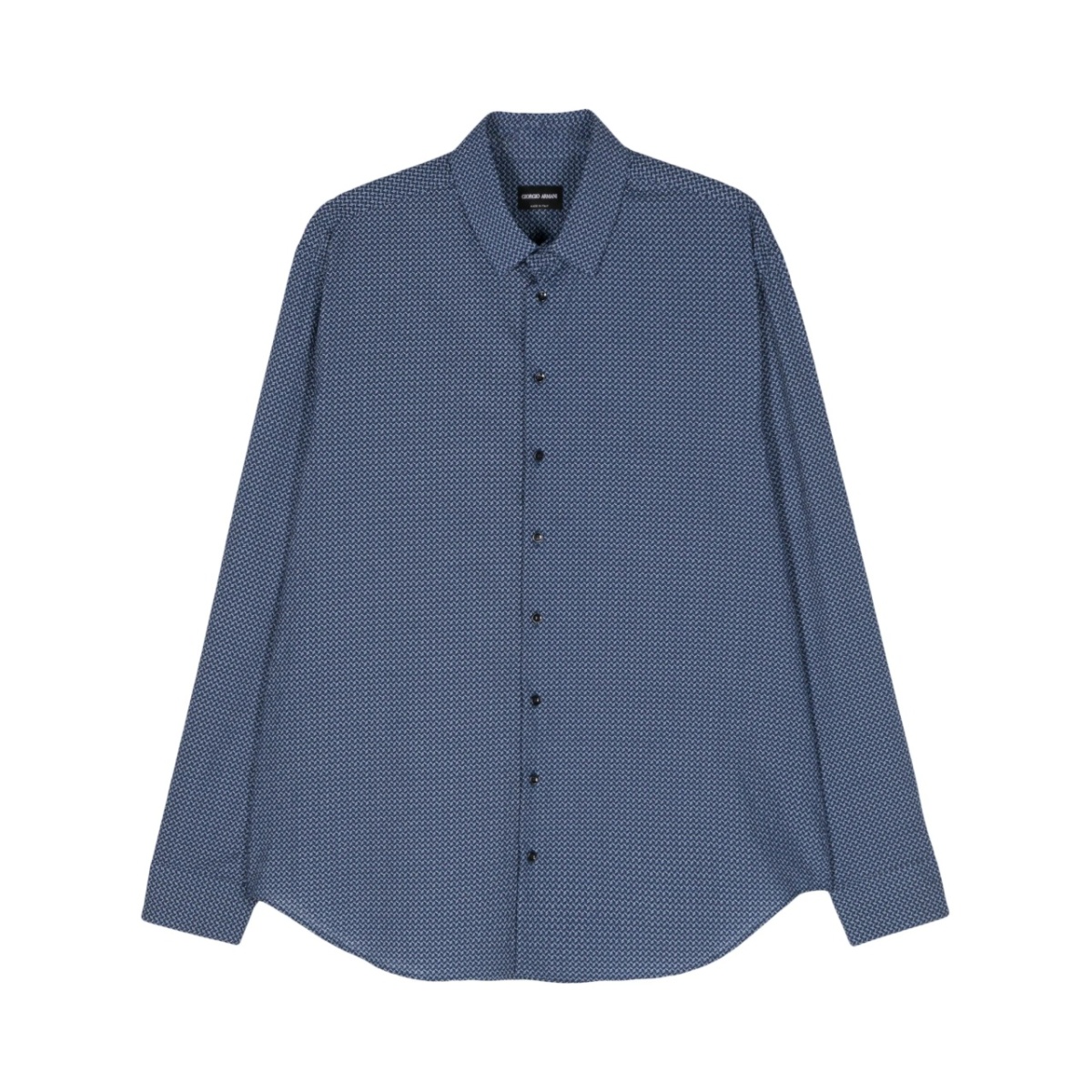 graphic-print crinkled shirt