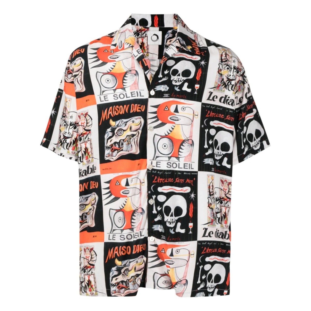 graphic-print short-sleeve shirt