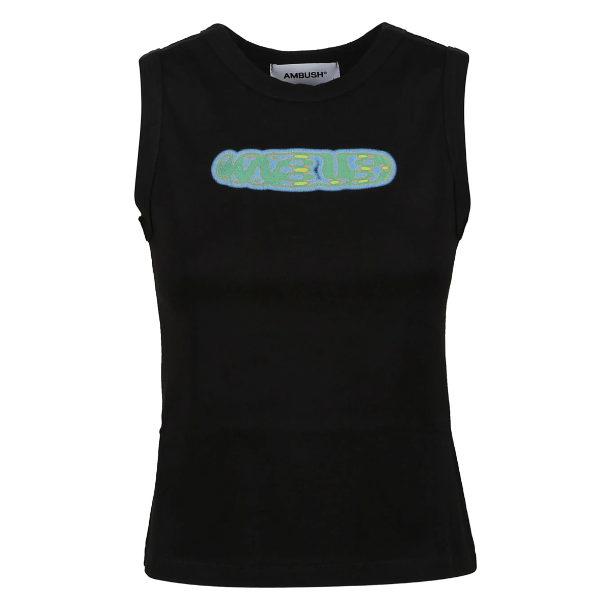 graphic sleeveless top