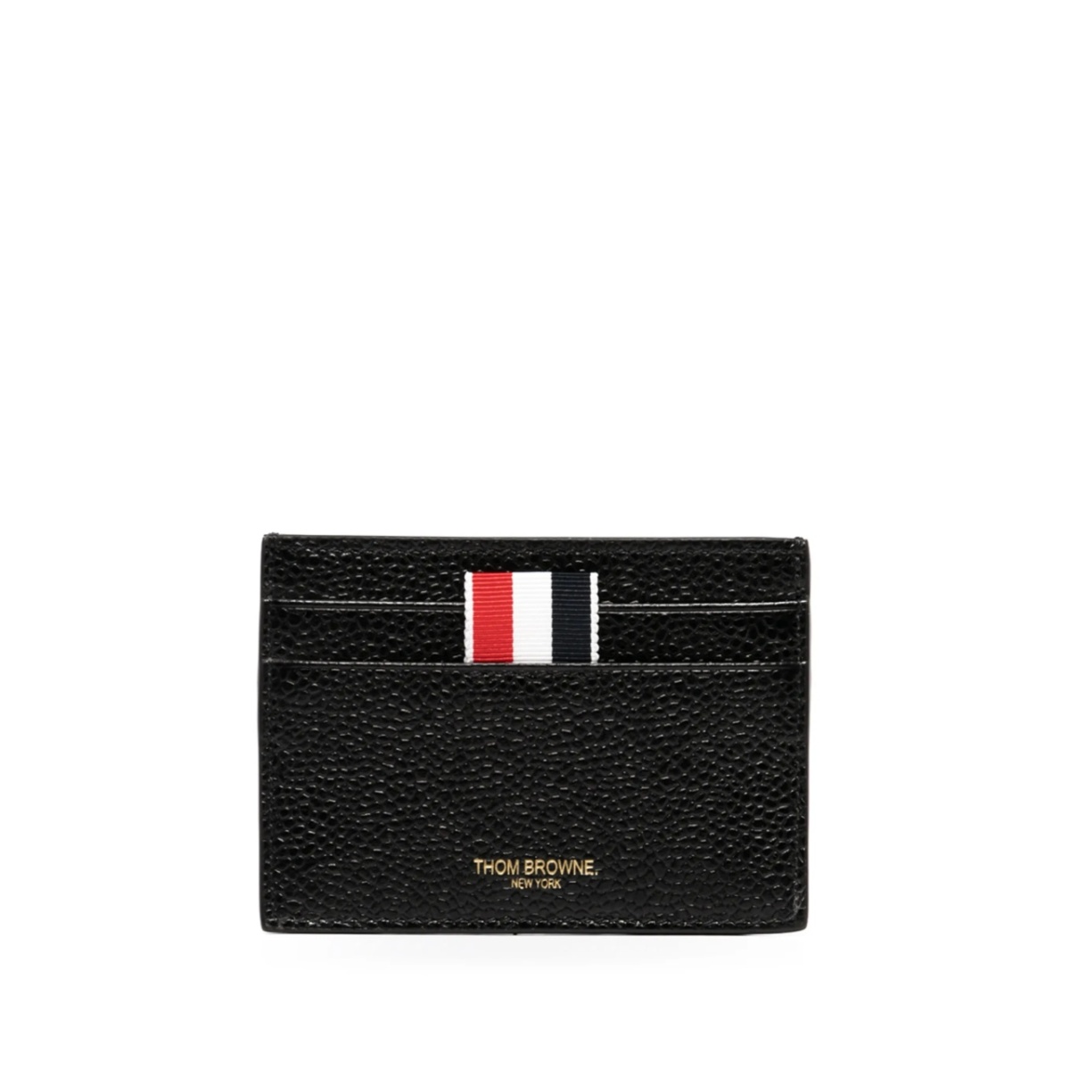 grosgrain-tab leather cardholder
