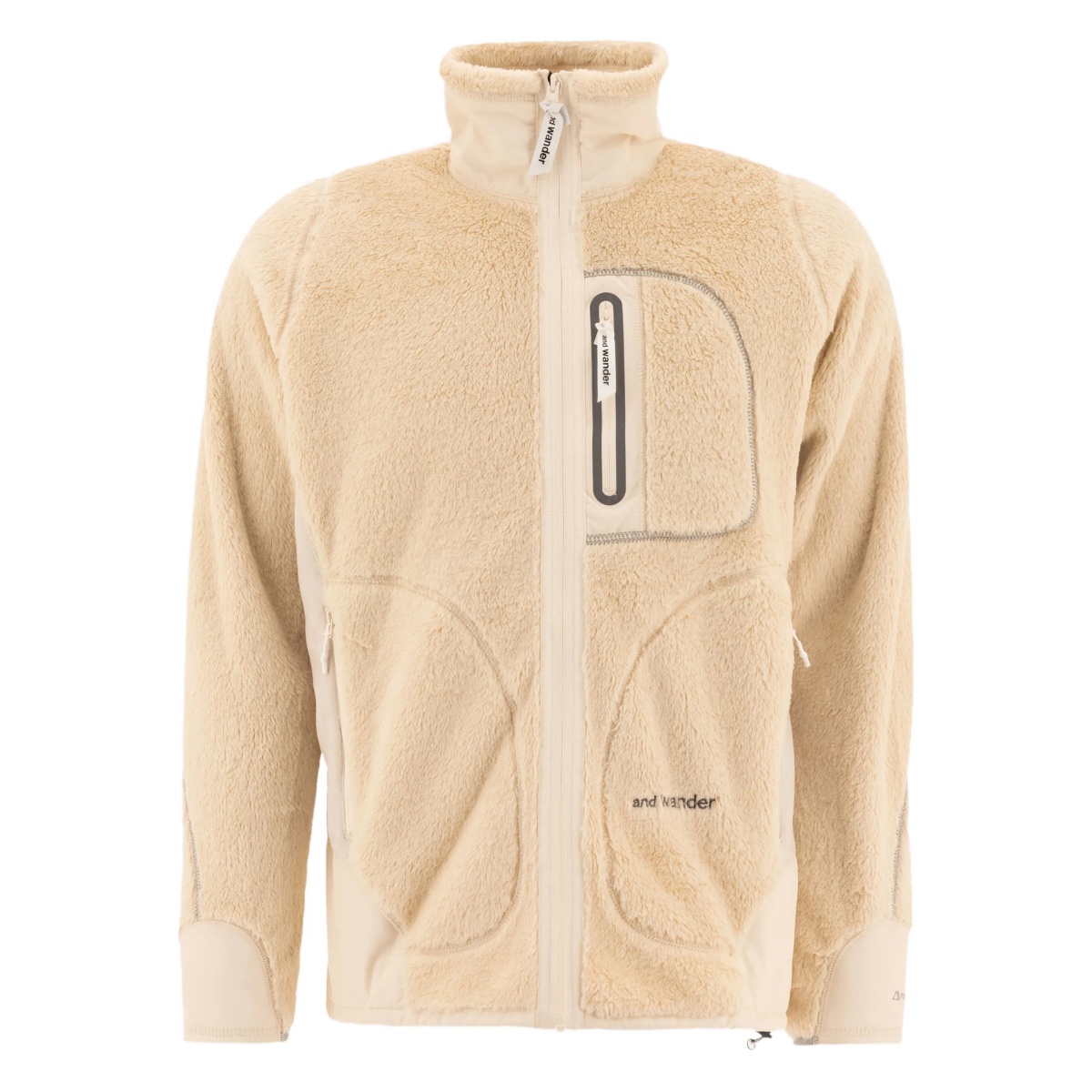 high-collar fleece jacket