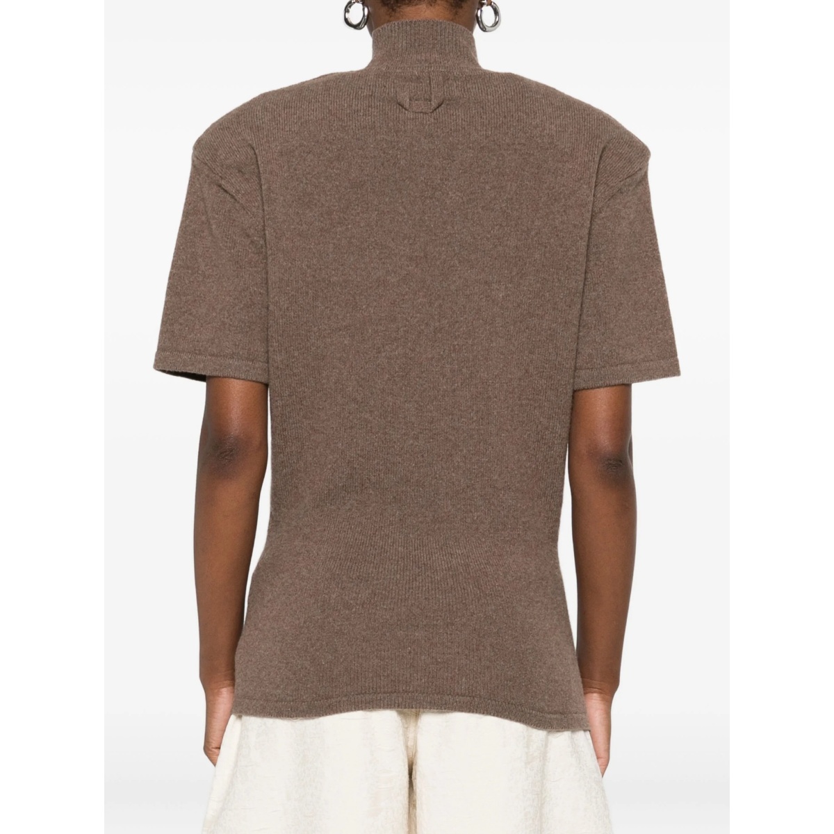 high-neck short-sleeve top - Img 4