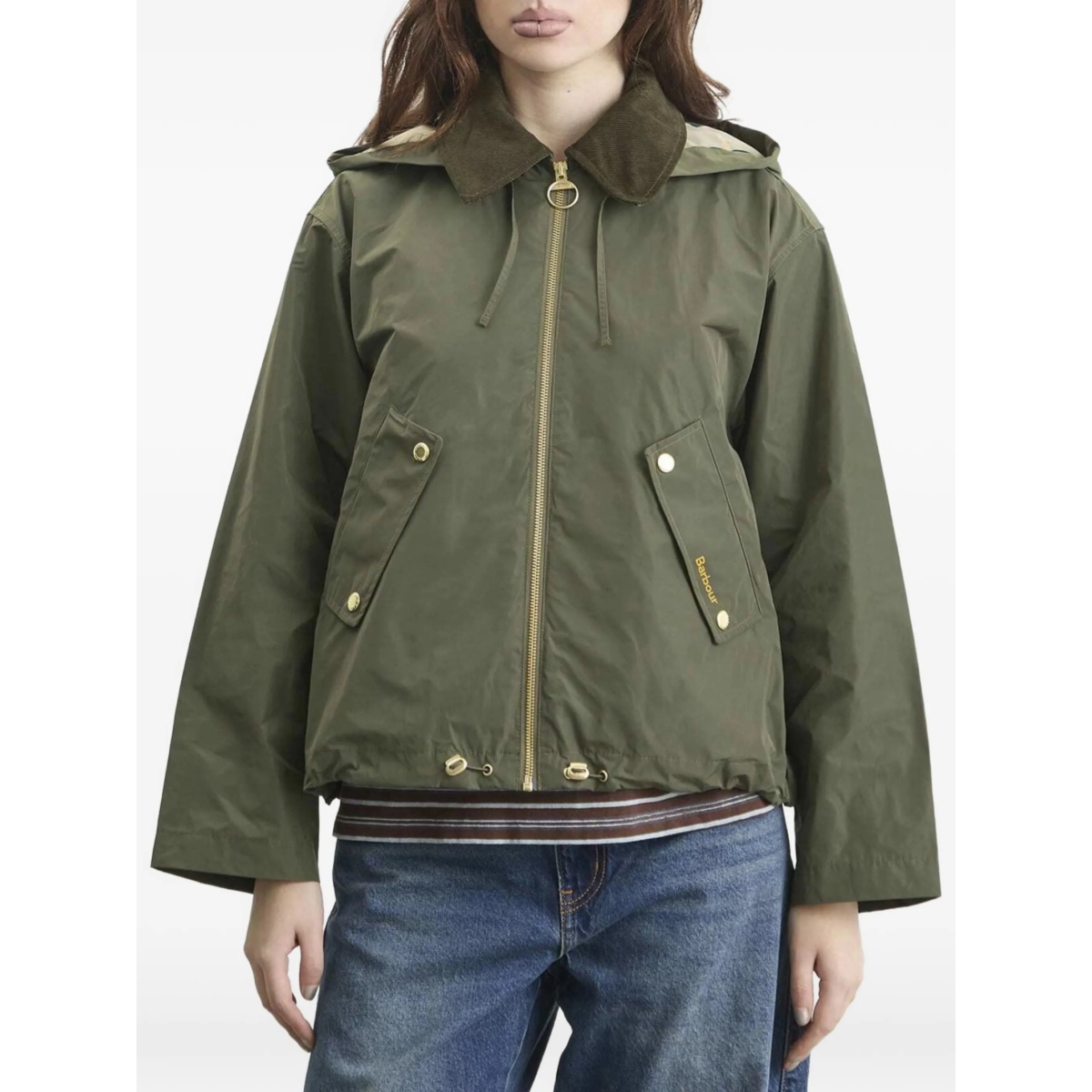 hooded corduroy-collar jacket - Img 2