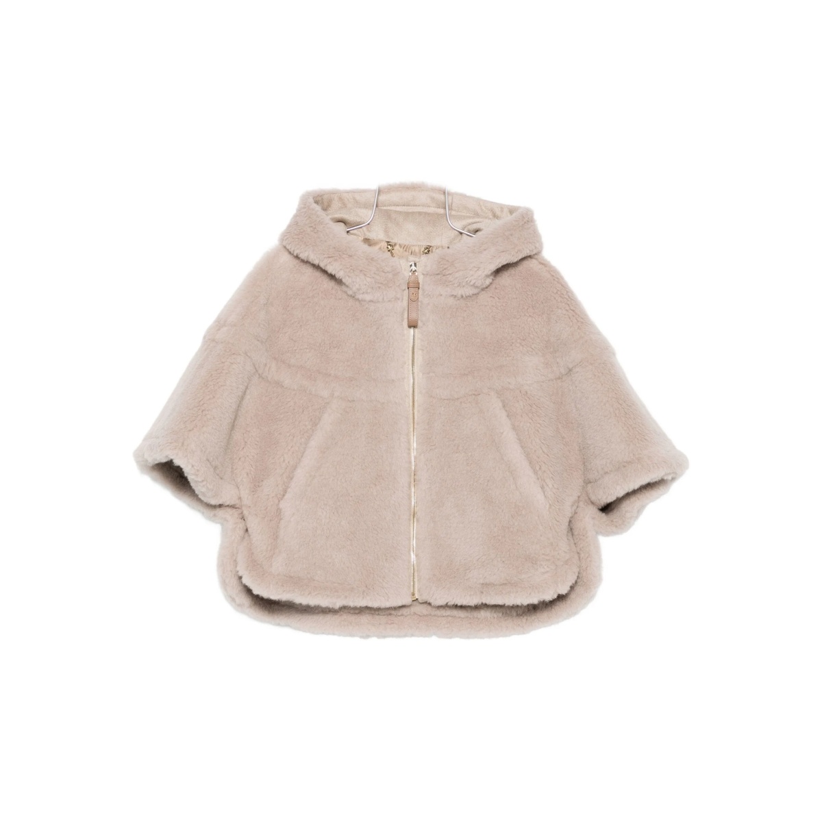 hooded zip-front jacket
