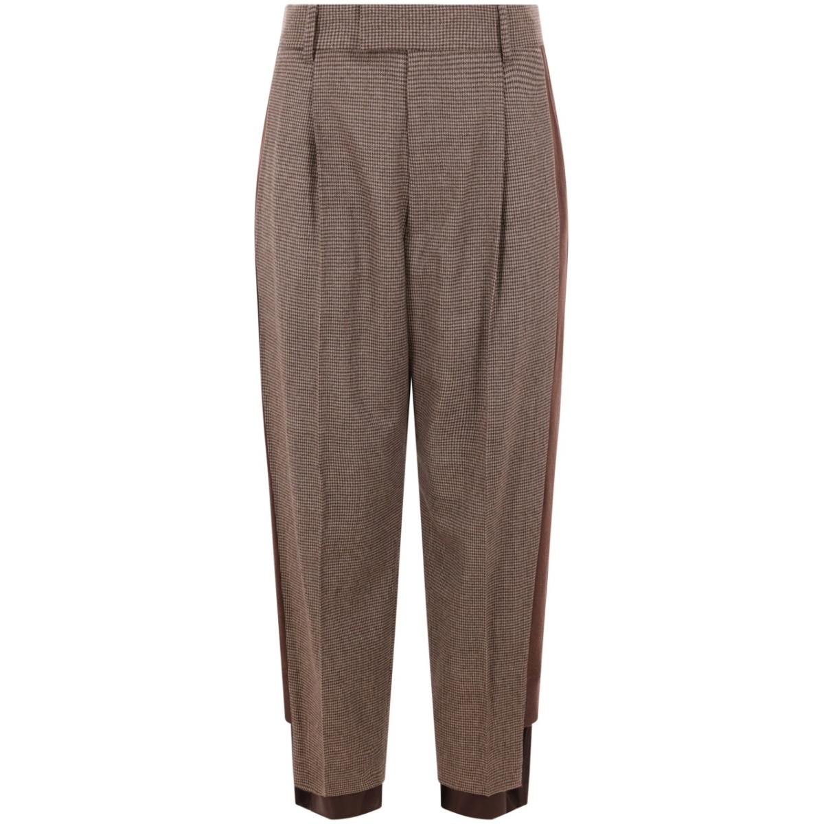 houndstooth-pattern trousers