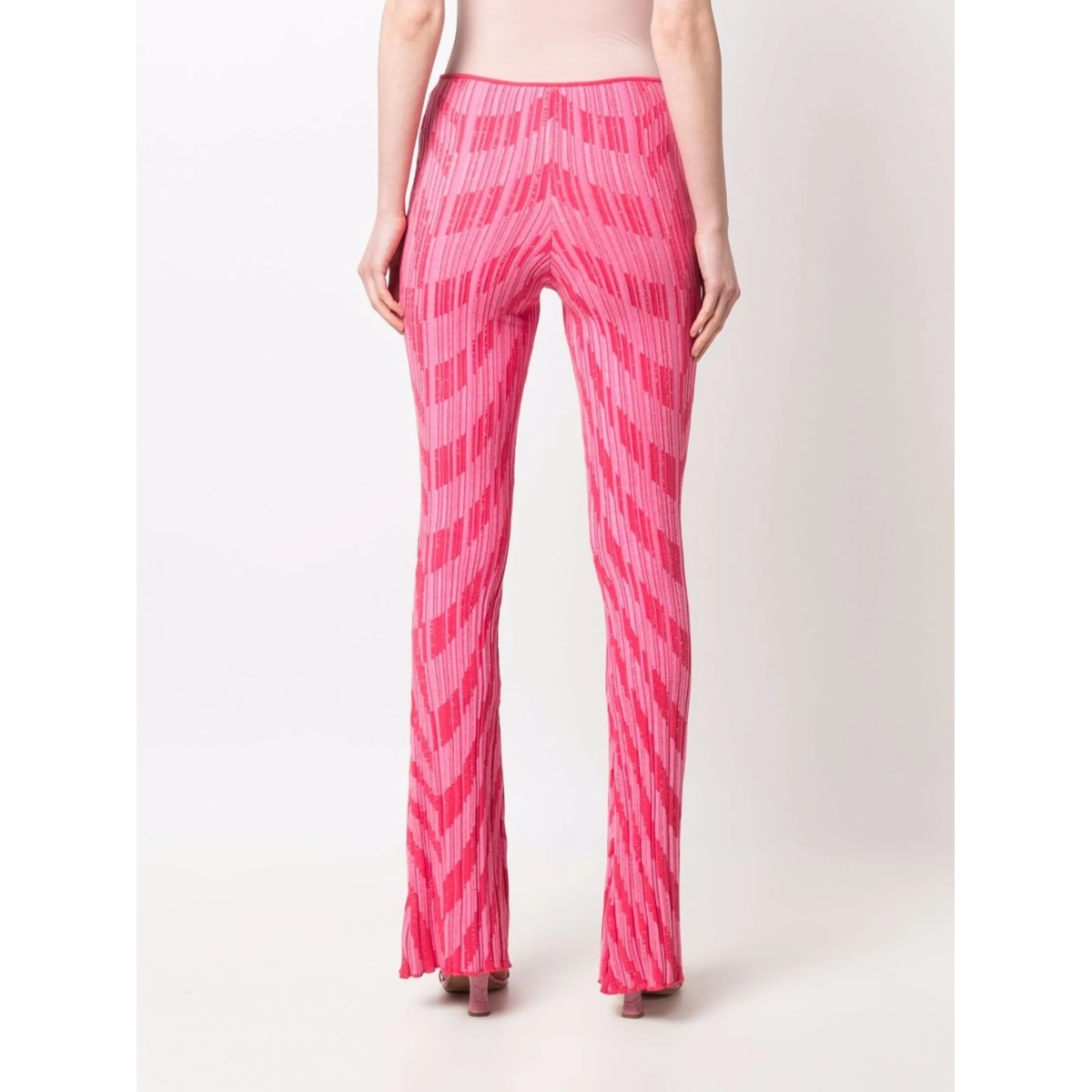 intarsia-knit flared trousers - Img 4