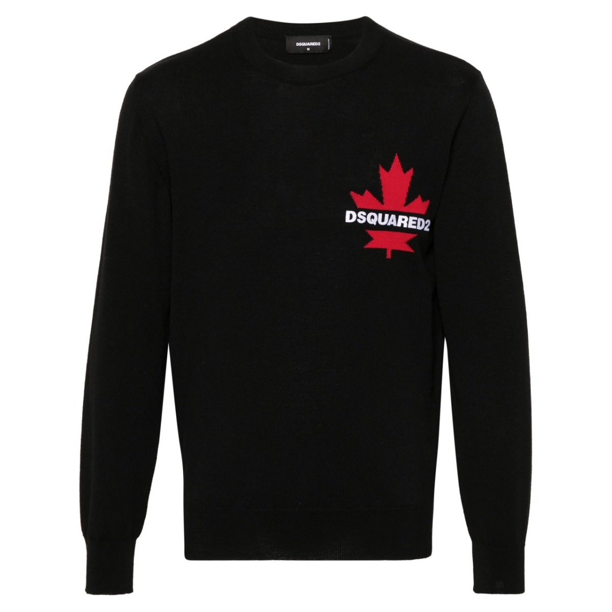 intarsia-logo wool jumper