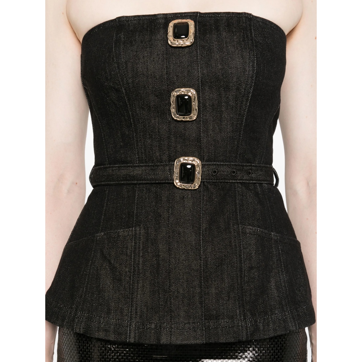 lace-trimmed ribbed top - Img 5