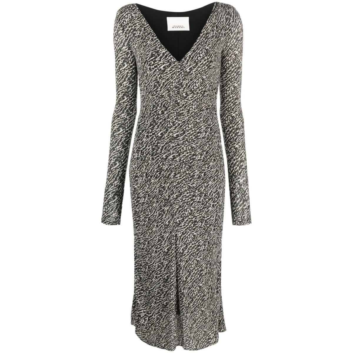 Laly abstract-pattern midi dress