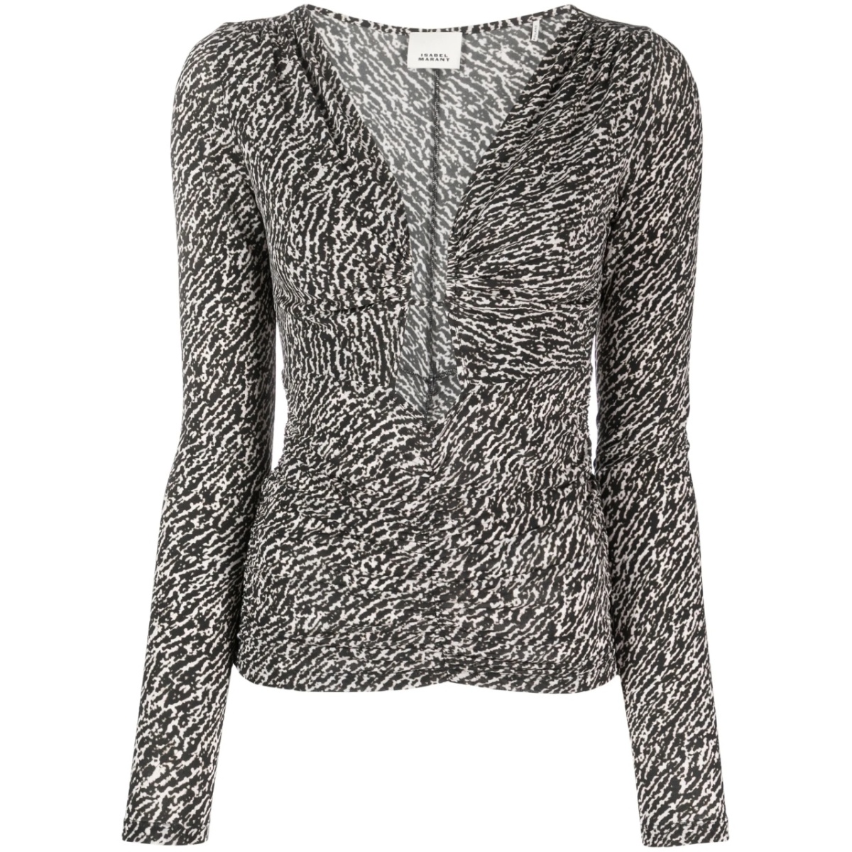 Laura abstract-print cut-out top
