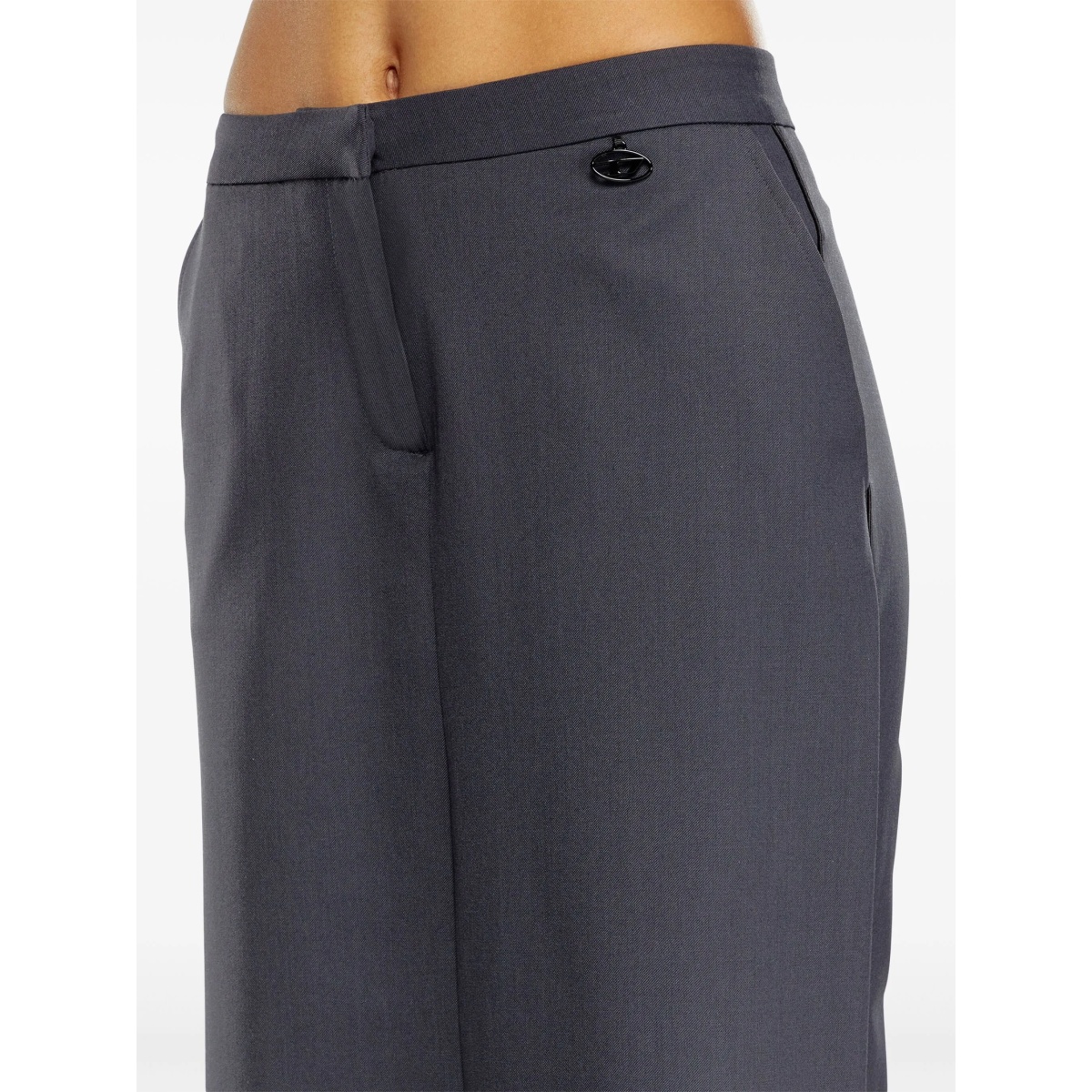 layered straight-leg skirt trousers - Img 5