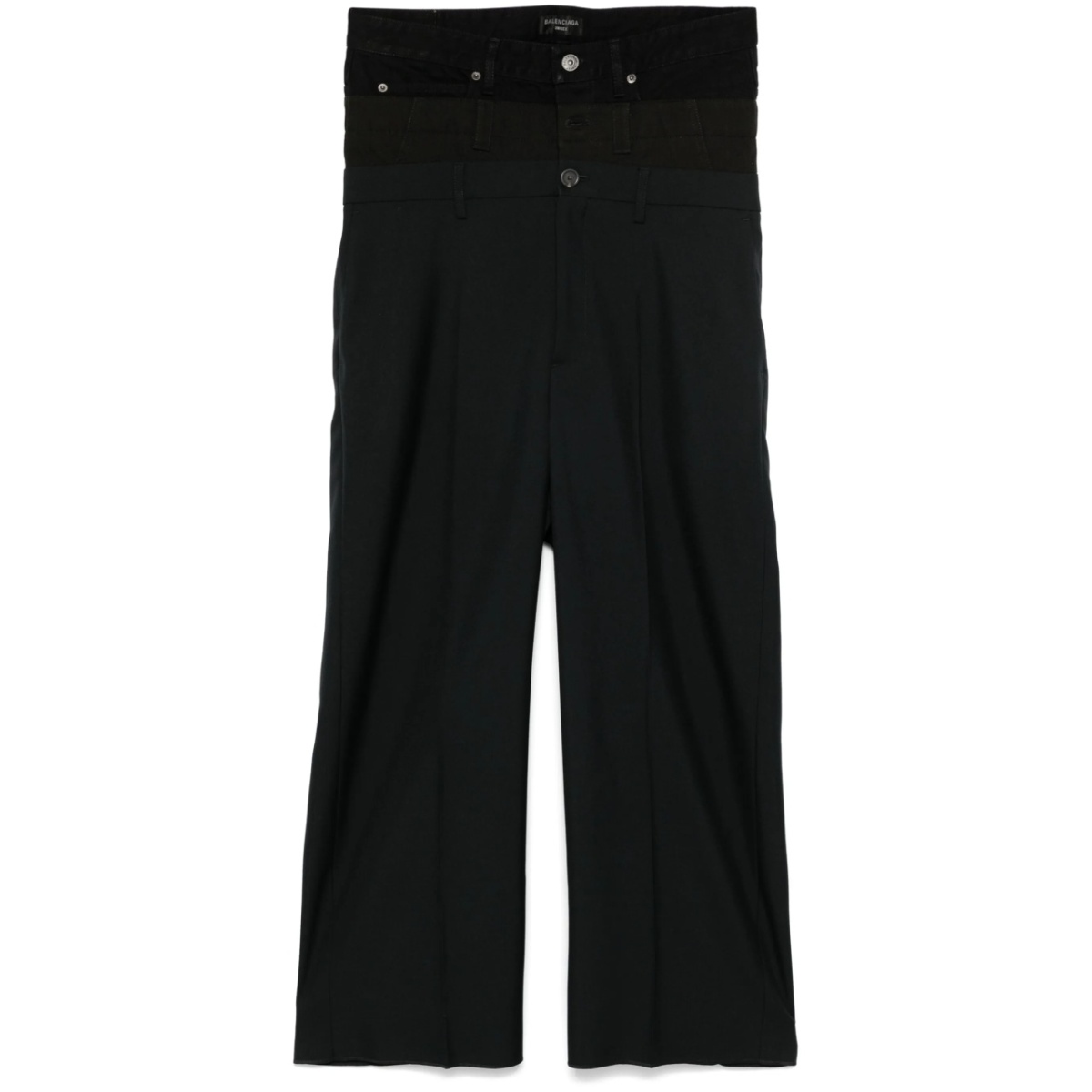 layered tailored trousers