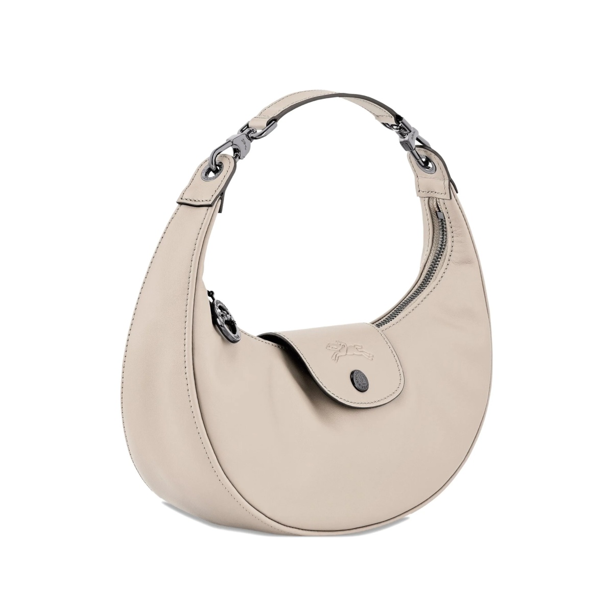 Le Pilage curved leather shoulder bag