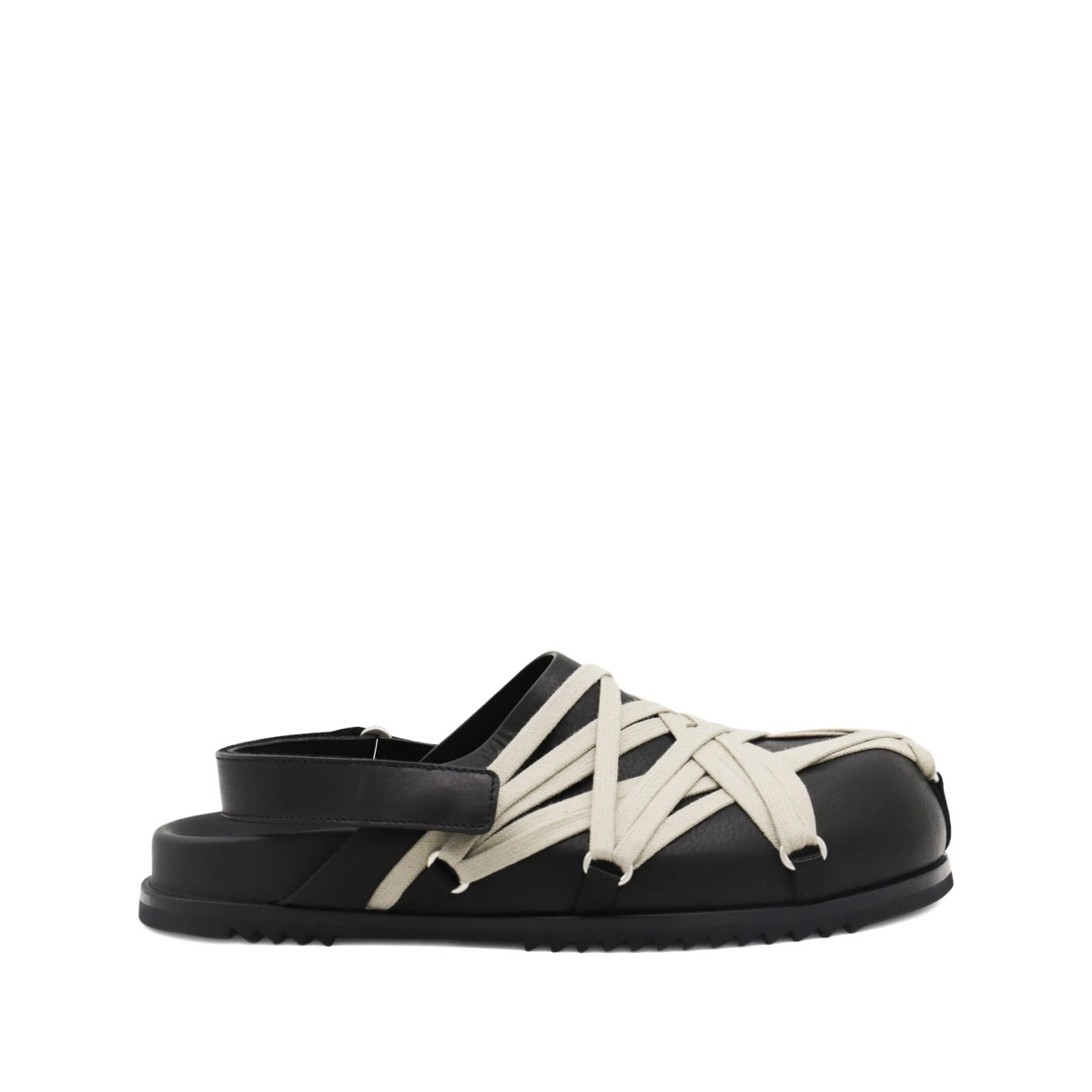 leather strap crisscross loafers