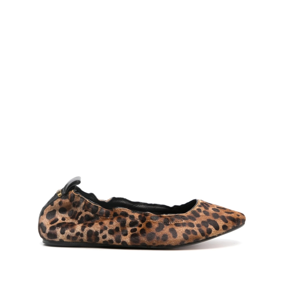 leopard-print ballerina shoes