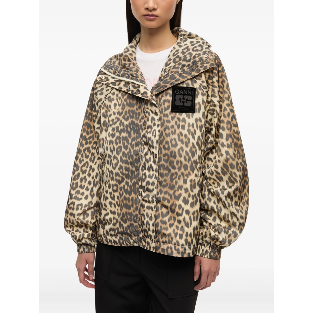 leopard-print hooded jacket - Img 3