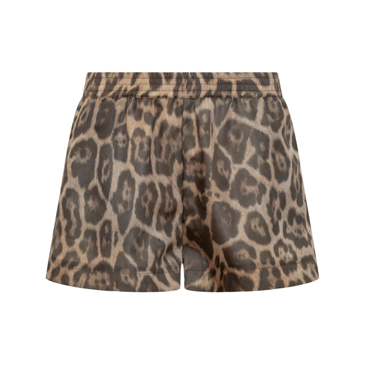 leopard-print shorts