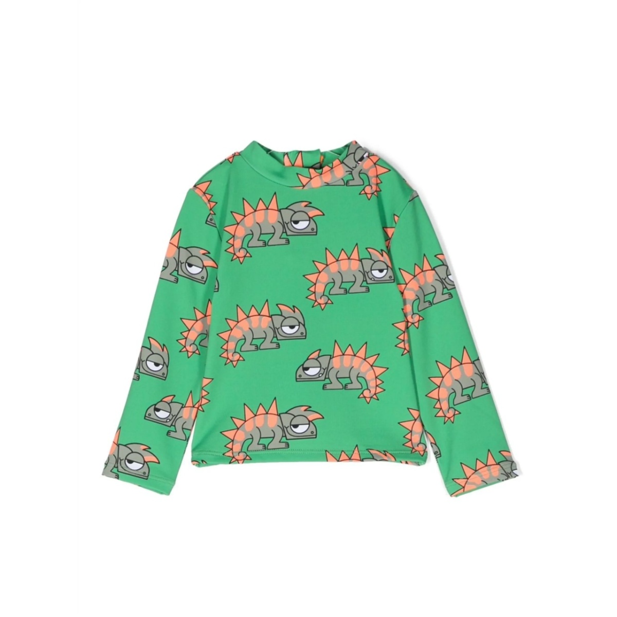 lizard-print long-sleeve top