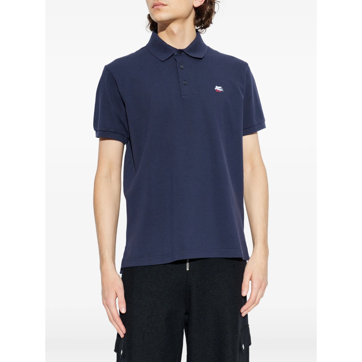 logo-detail polo shirt - Img 3