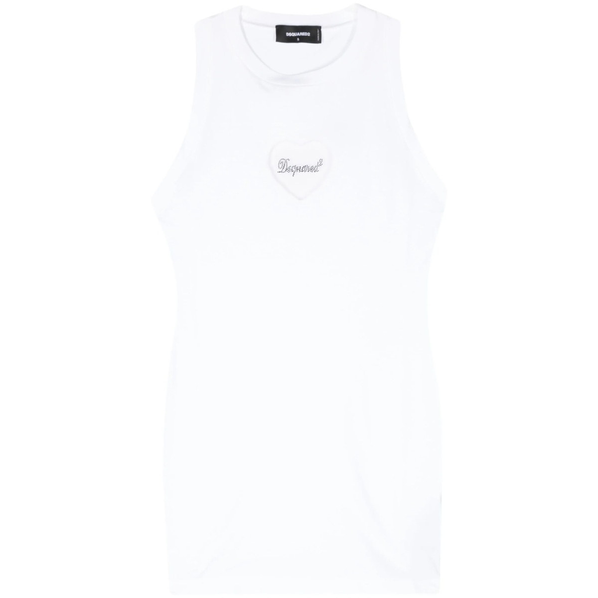 logo-embellished cotton mini dress