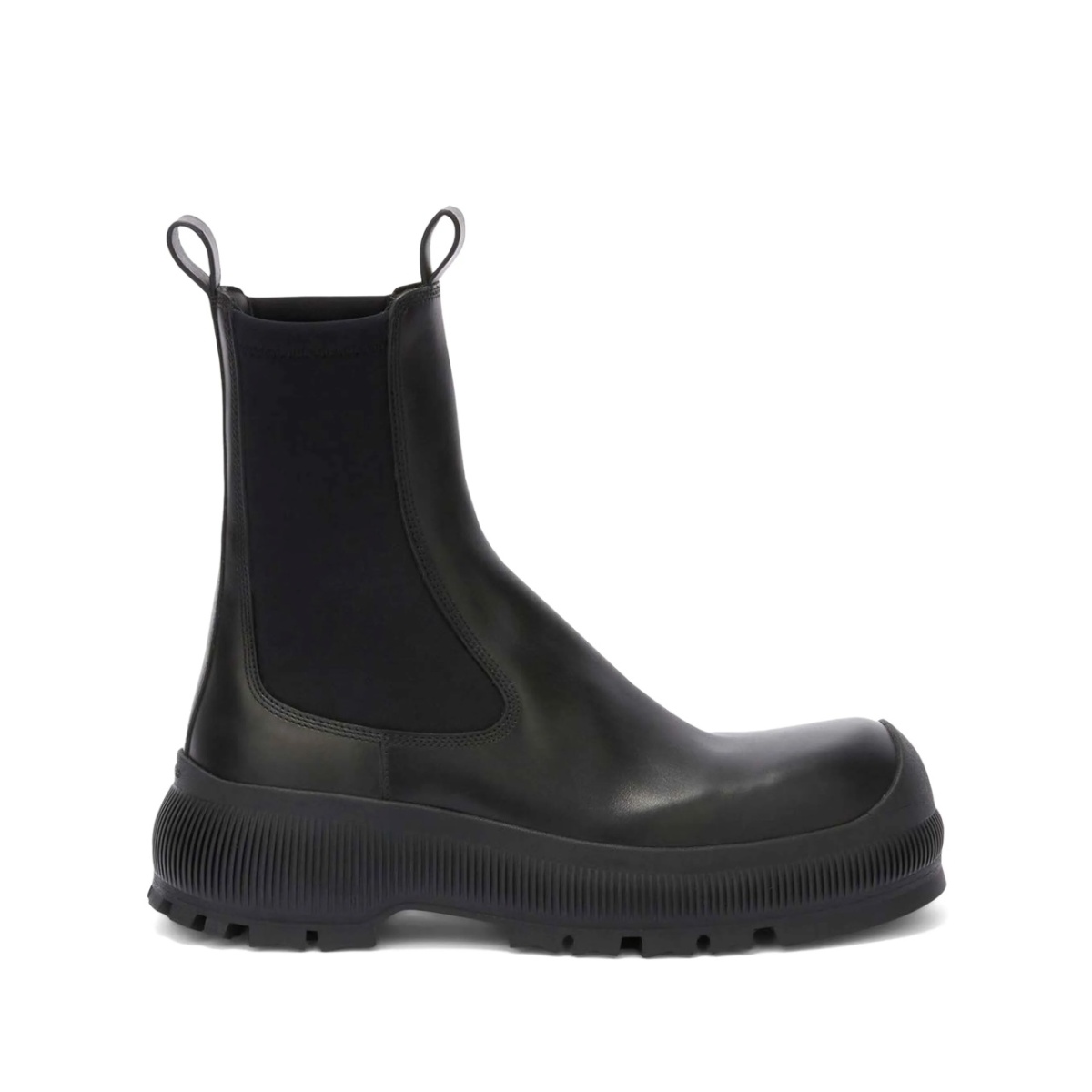 logo-embossed leather boots