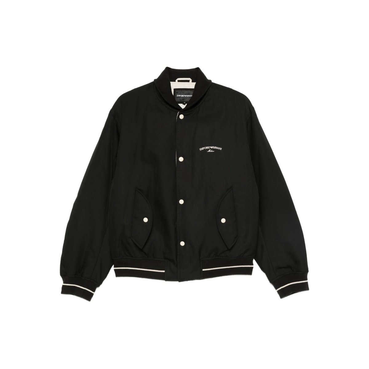 logo-embroidered bomber jacket