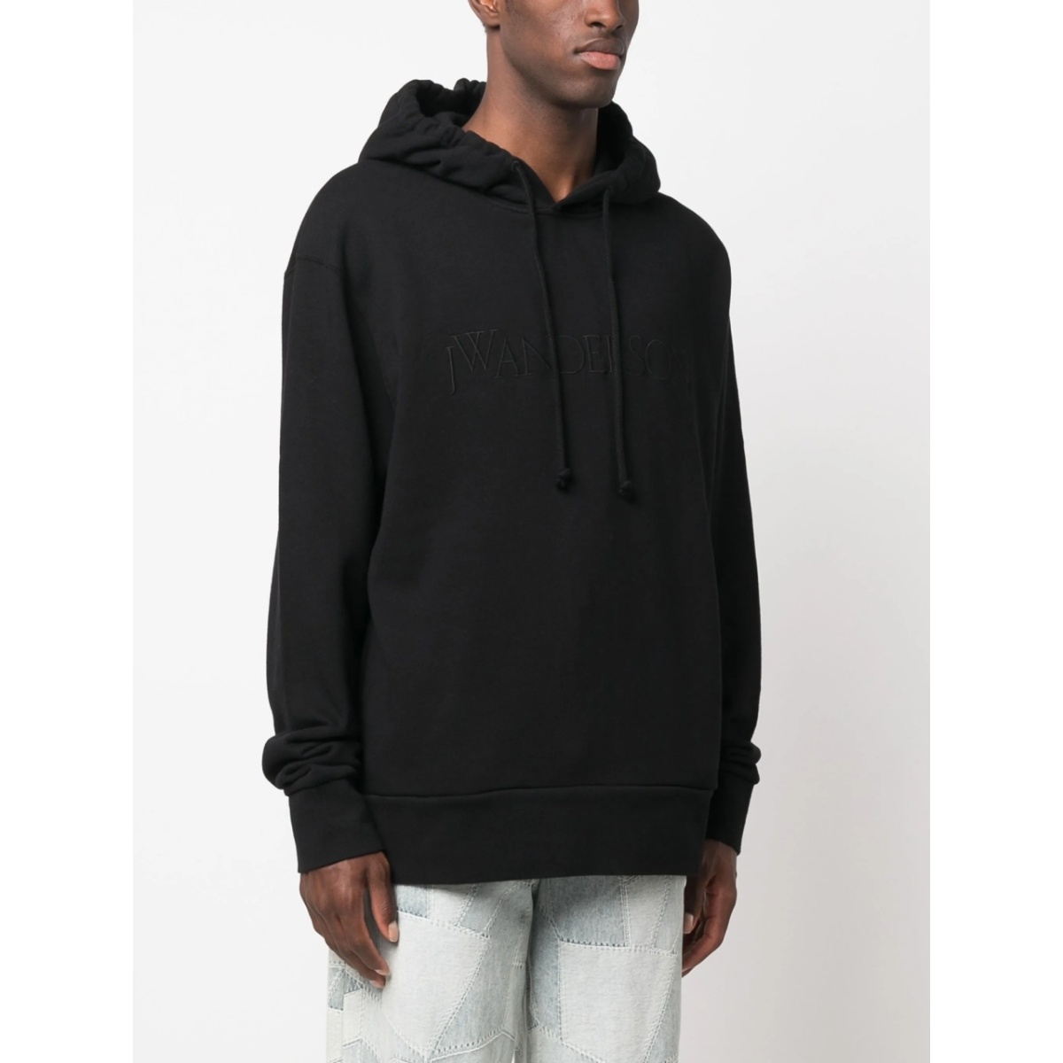 logo-embroidered cotton hoodie - Img 3