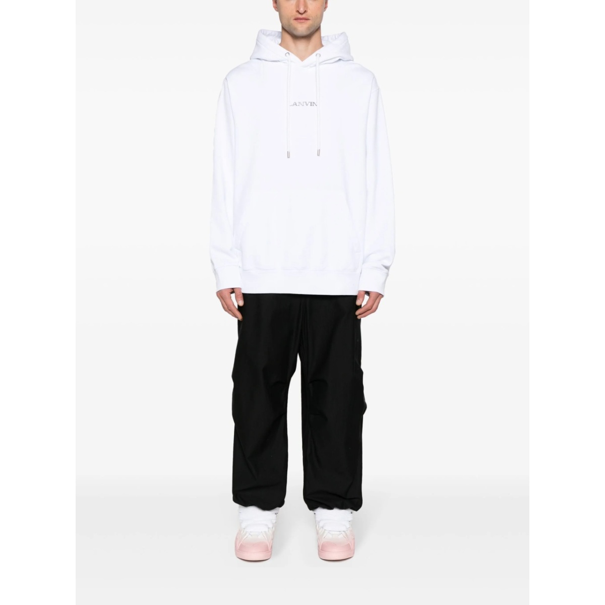 logo-embroidered cotton hoodie - Img 2