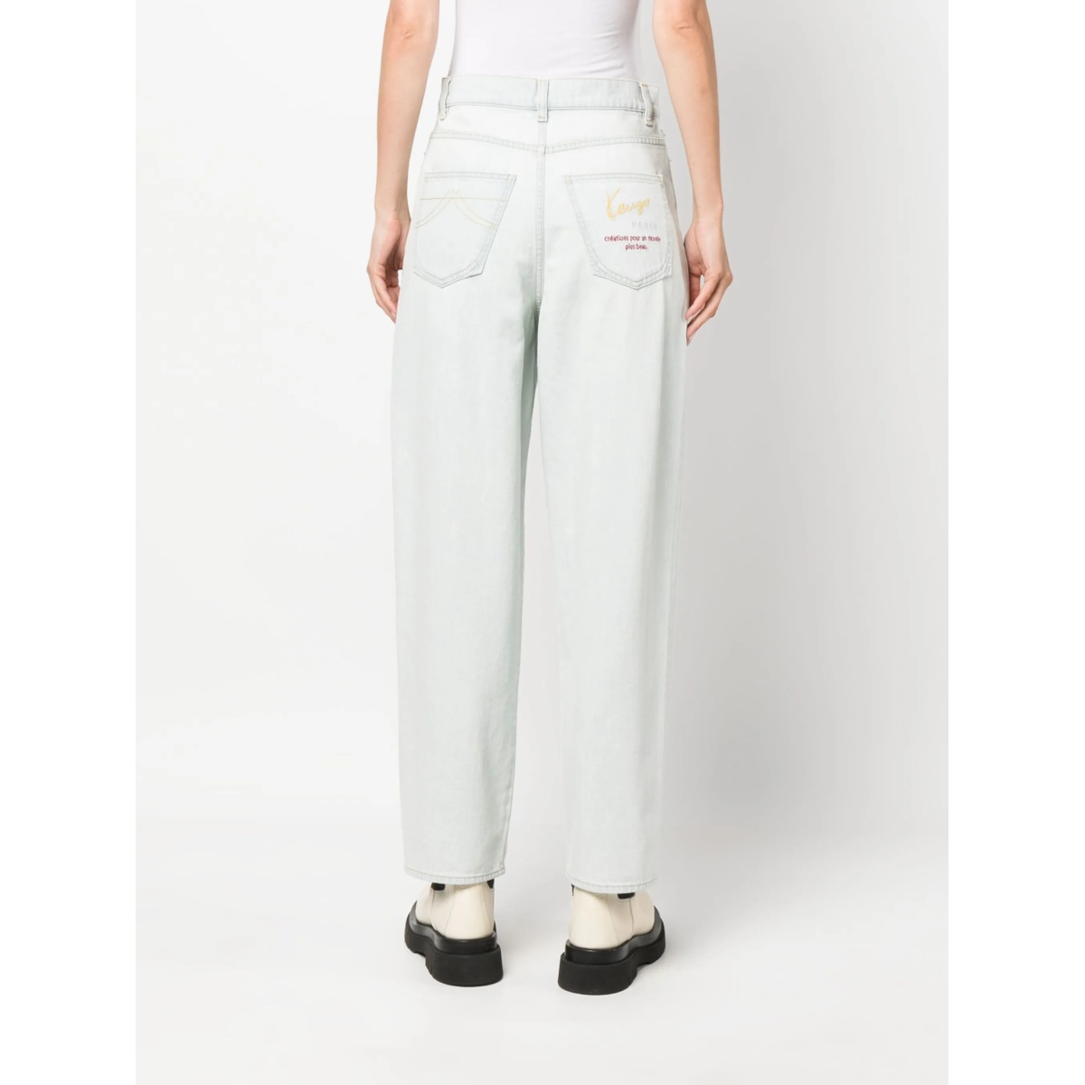 logo-embroidered straight-leg jeans - Img 4