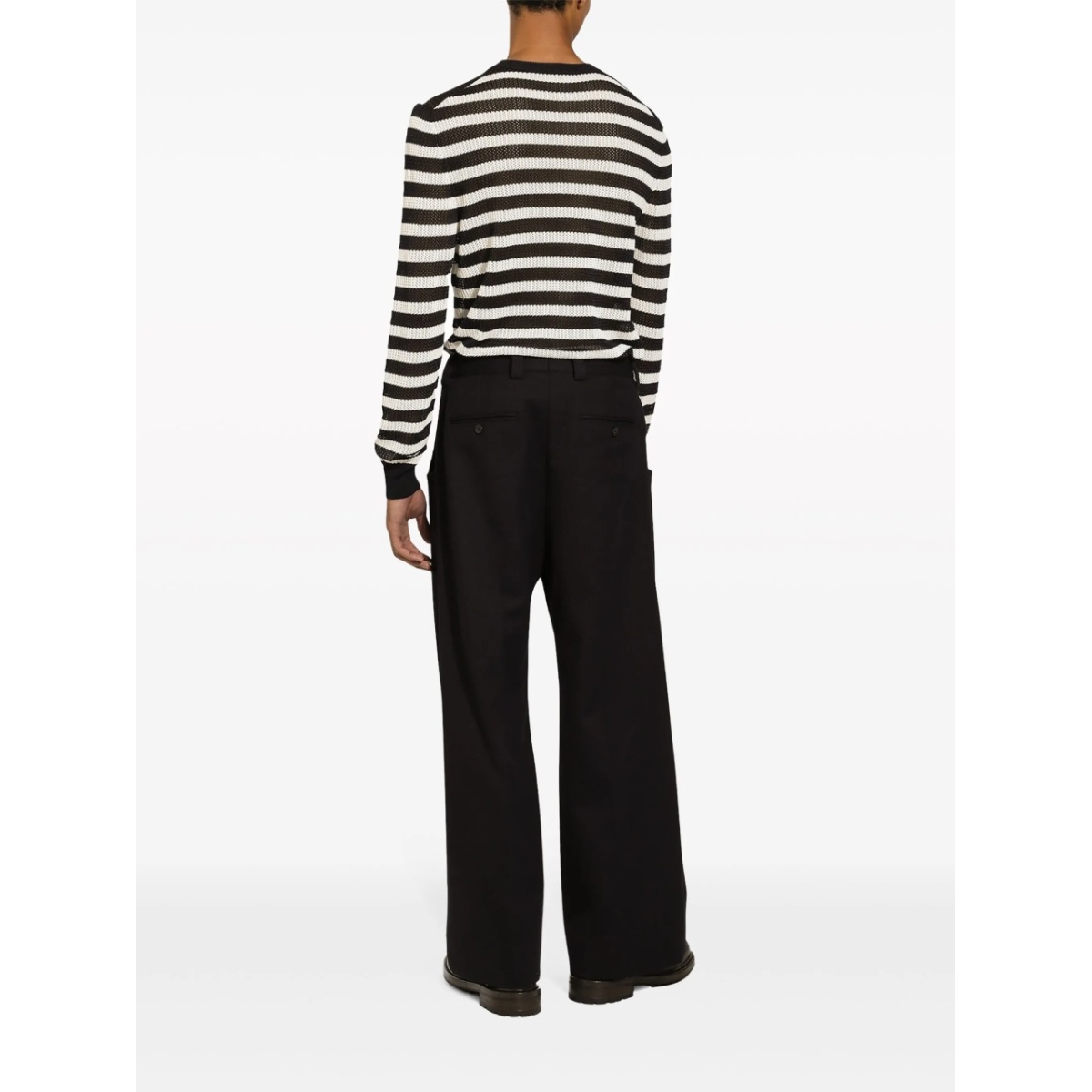 logo-embroidered striped jumper - Img 4
