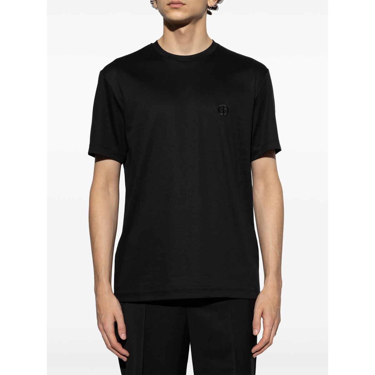 logo-embroidered T-shirt - Img 2