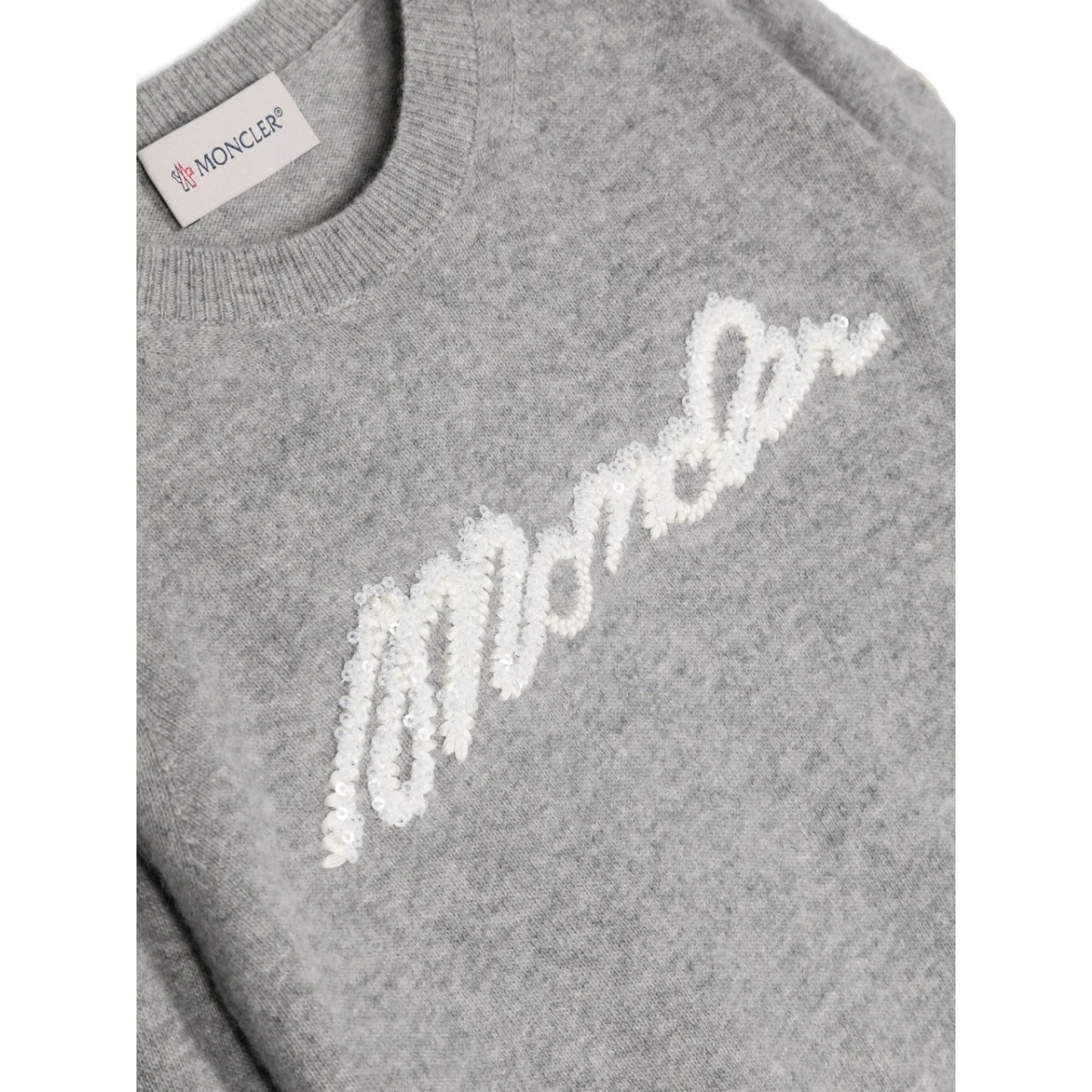 logo-embroidered virgin wool jumper - Img 3