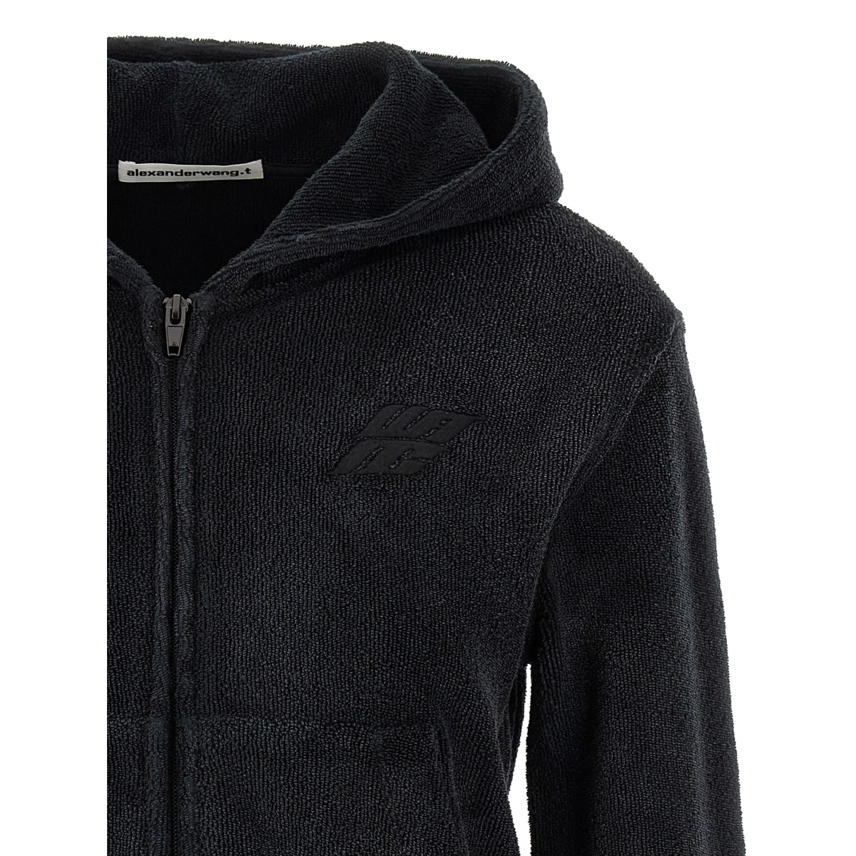 logo-embroidered zip-front hoodie - Img 4