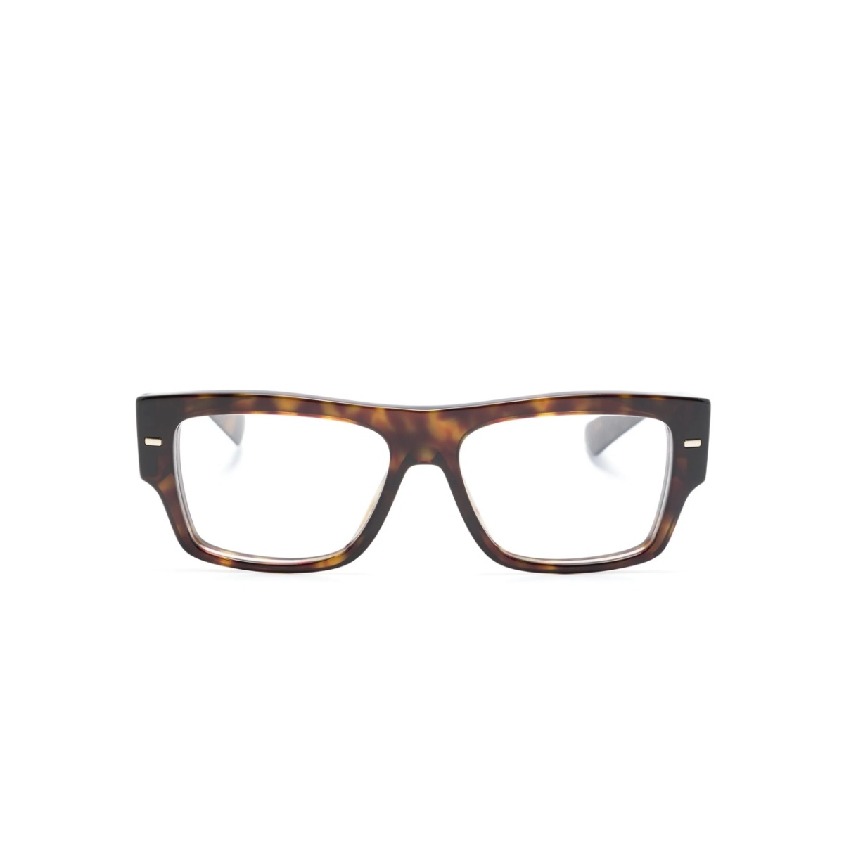 logo engraved rectangle-frame glasses