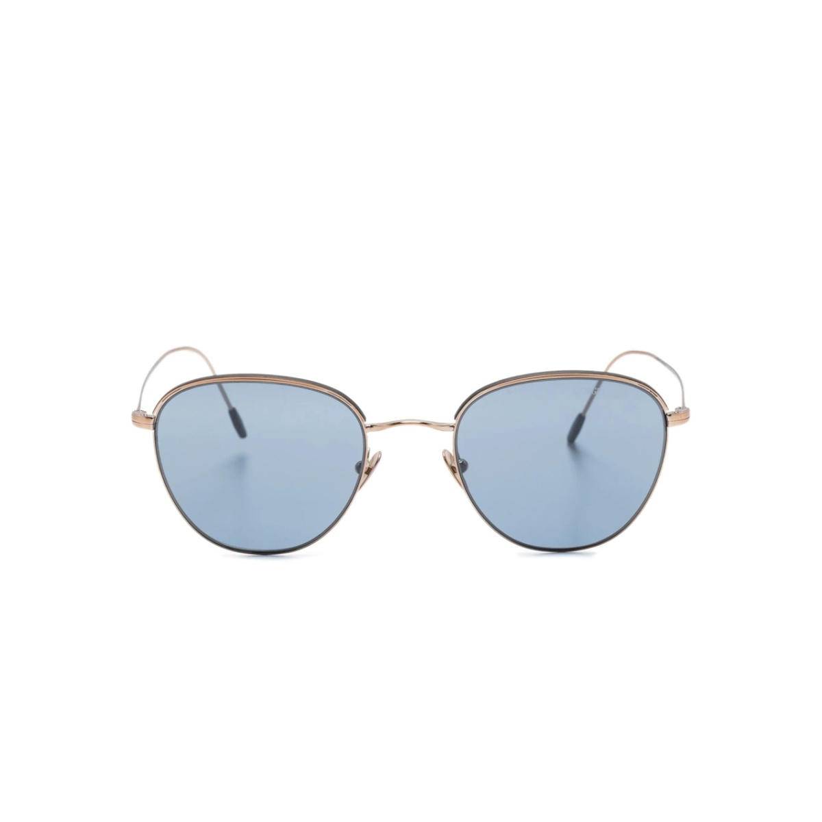 logo-engraved round-frame sunglasses
