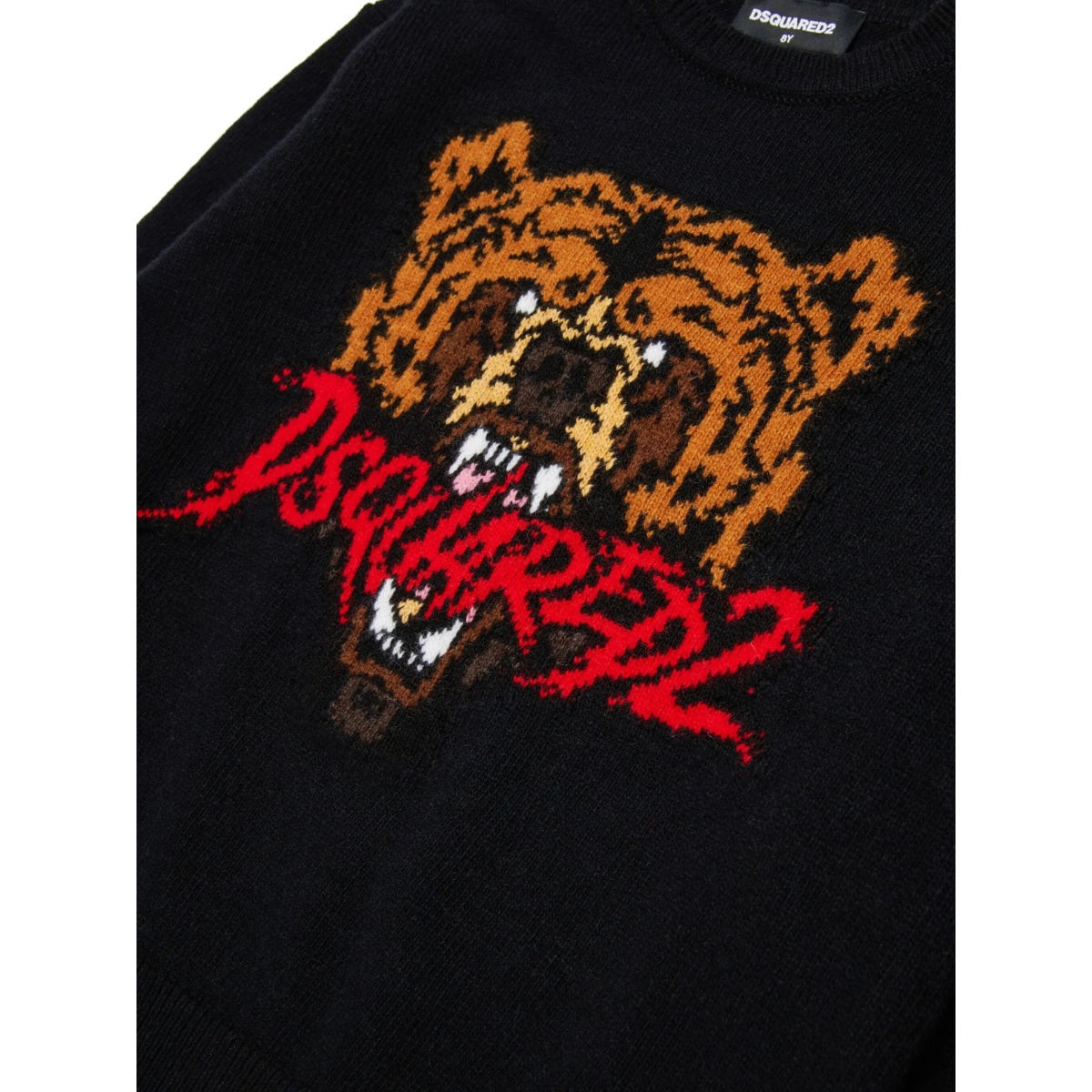 logo-intarsia sweater - Img 4