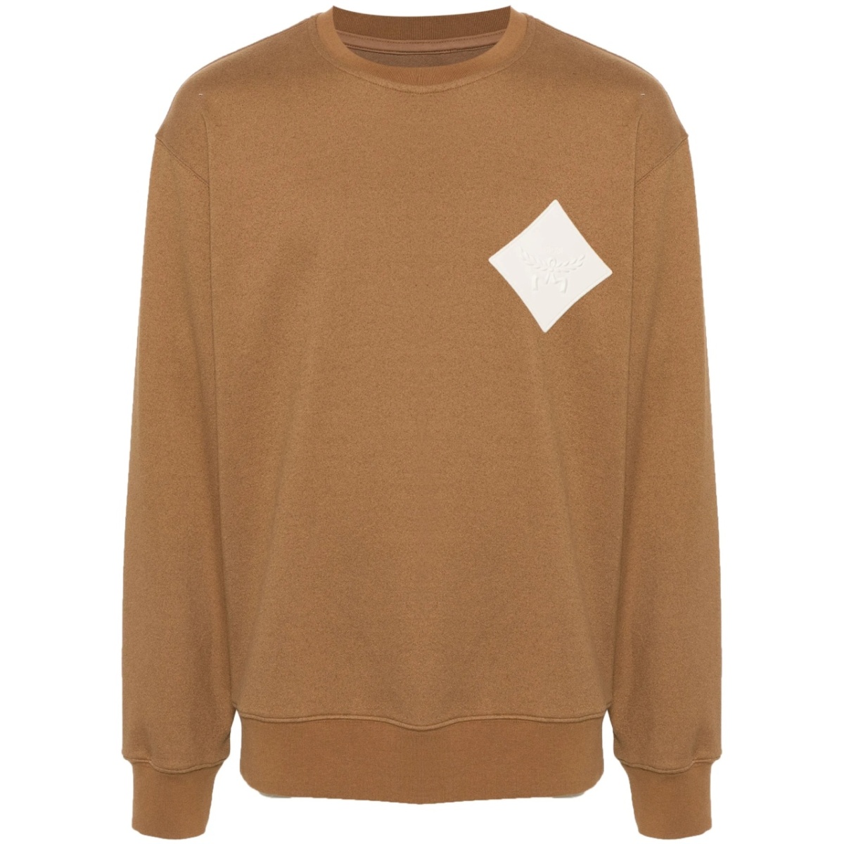 logo-patch bouclé sweatshirt