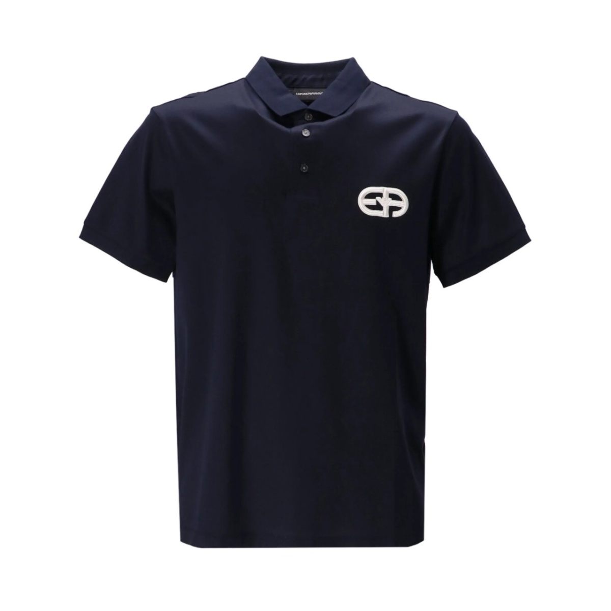 logo-patch button-fastening polo shirt