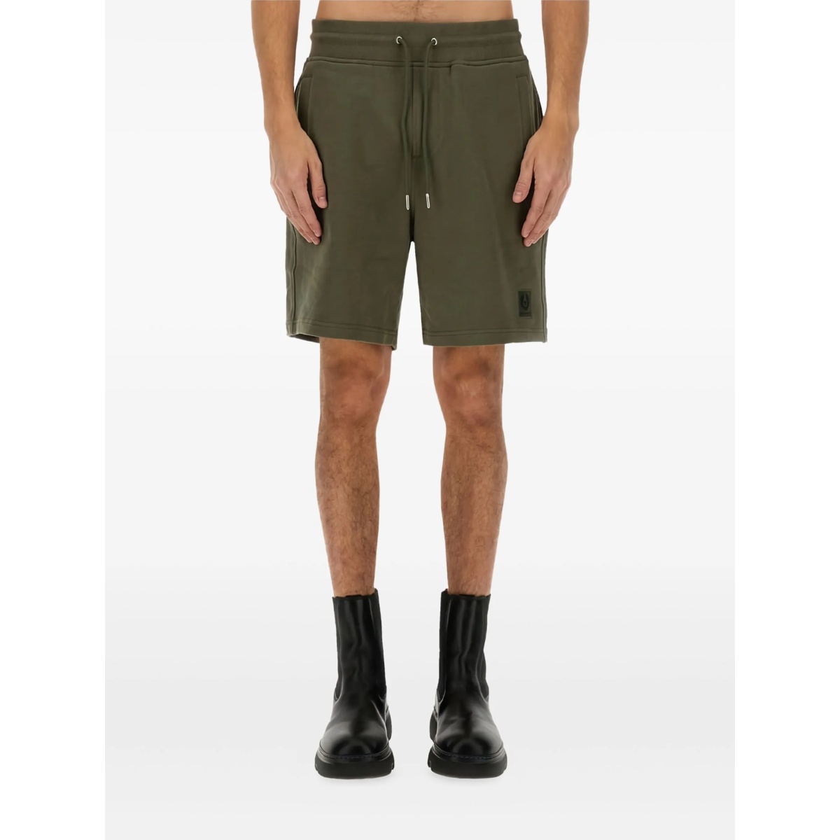 logo-patch cotton shorts