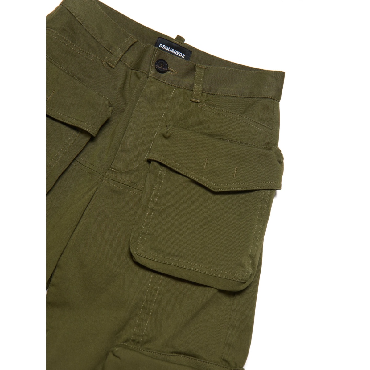 logo-patch cotton trousers - Img 3