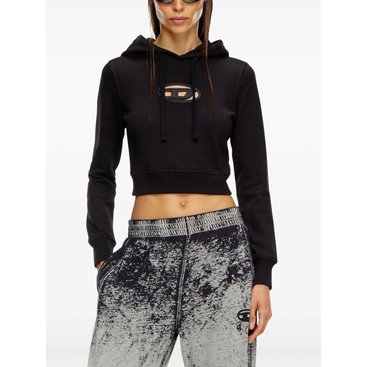 logo-patch drawstring hoodie - Img 3