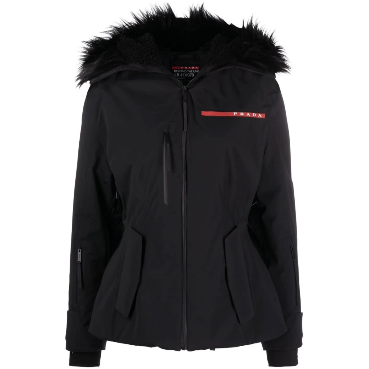 logo-patch hooded jacket