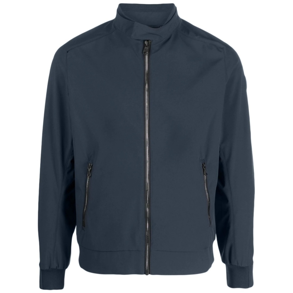 logo-patch long-sleeved bomber jacket