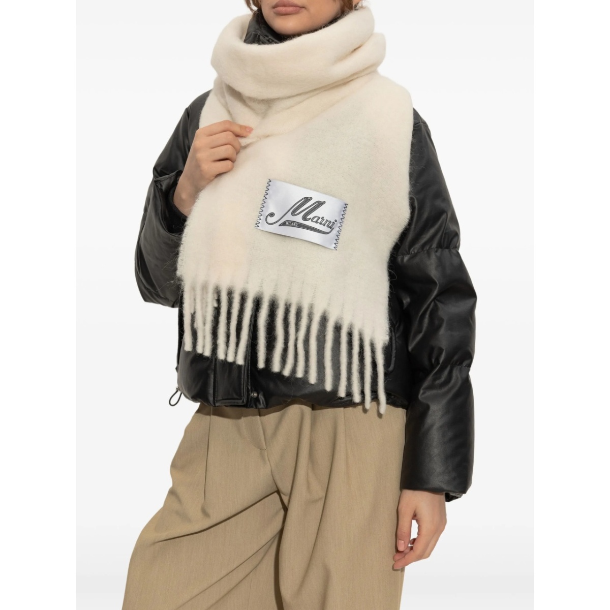 logo-patch scarf - Img 4
