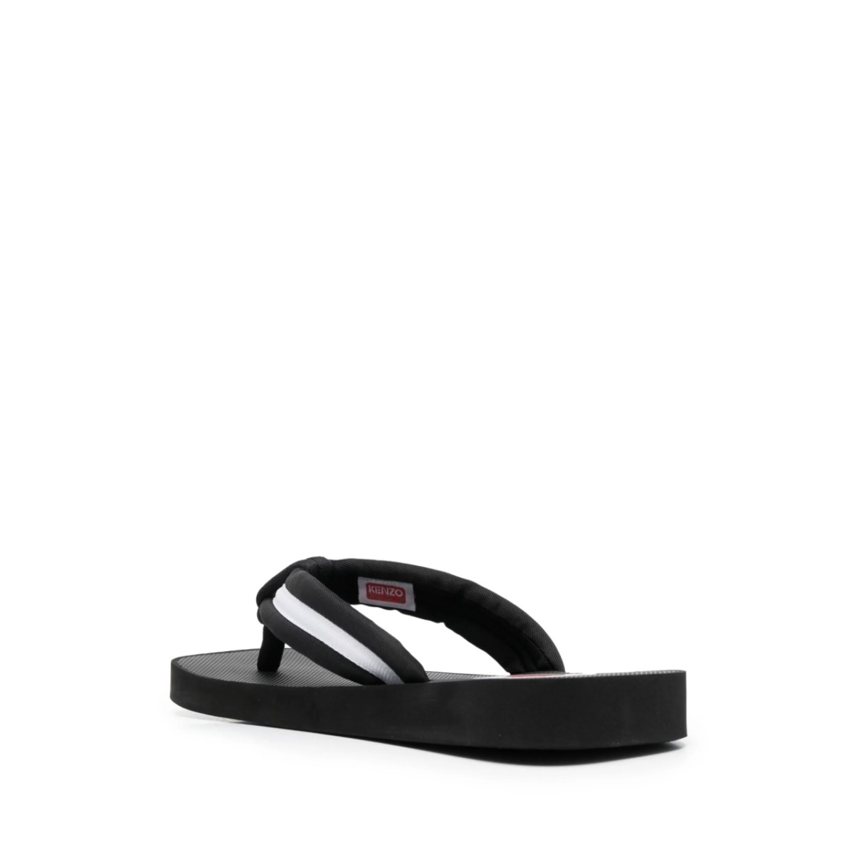 logo-patch striped flip flops - Img 3