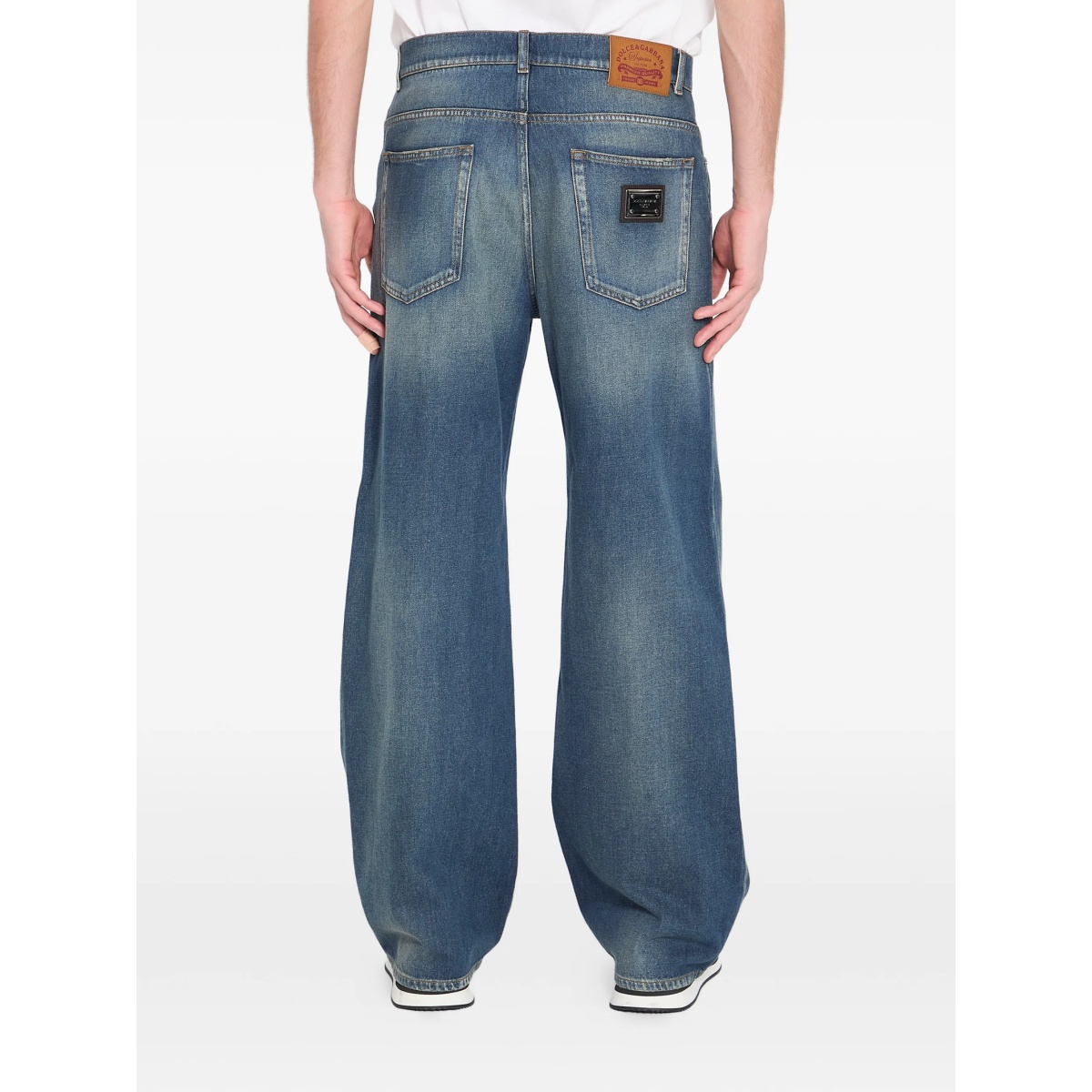 logo patch wide jeans - Img 4