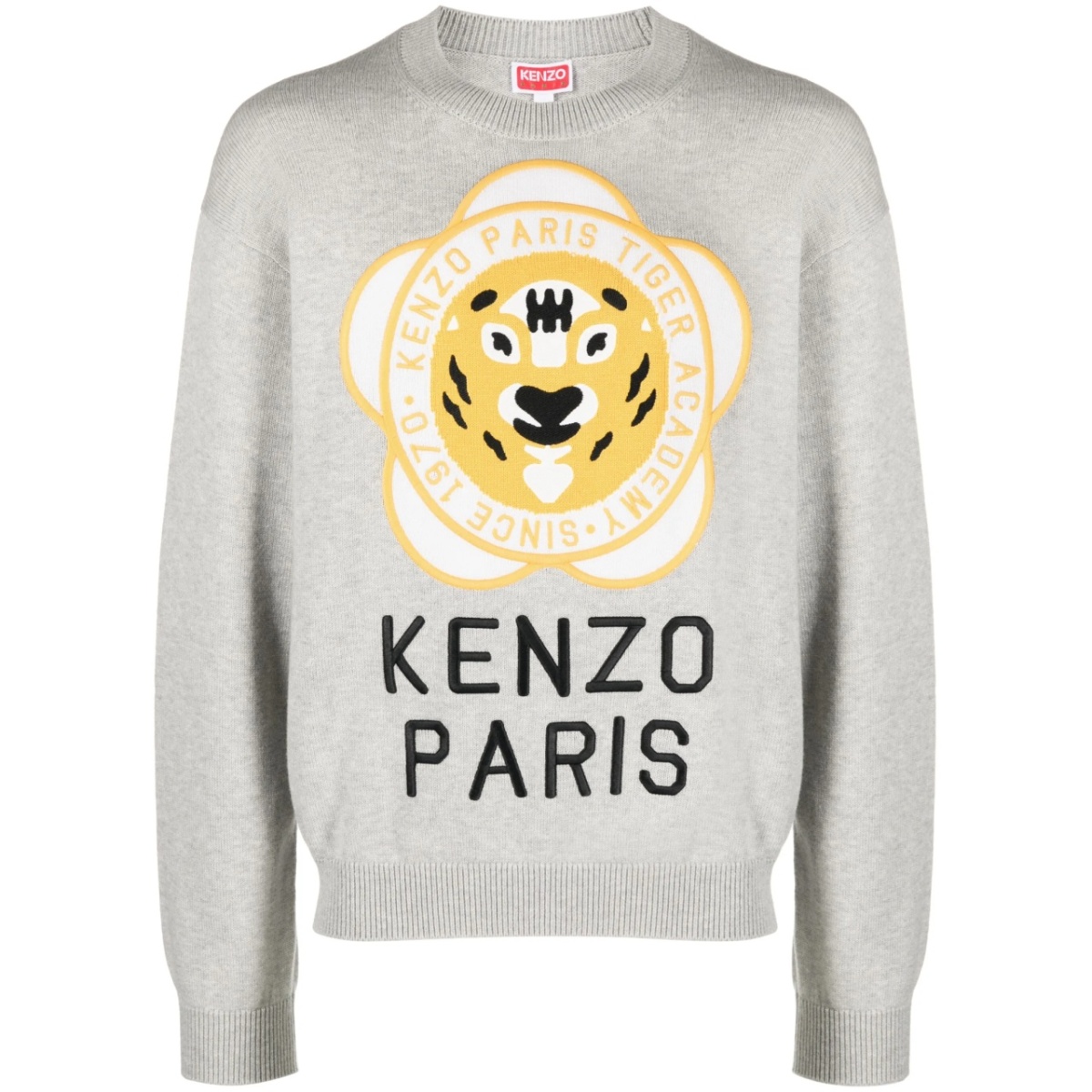 logo-patch wool-cotton sweatshirt