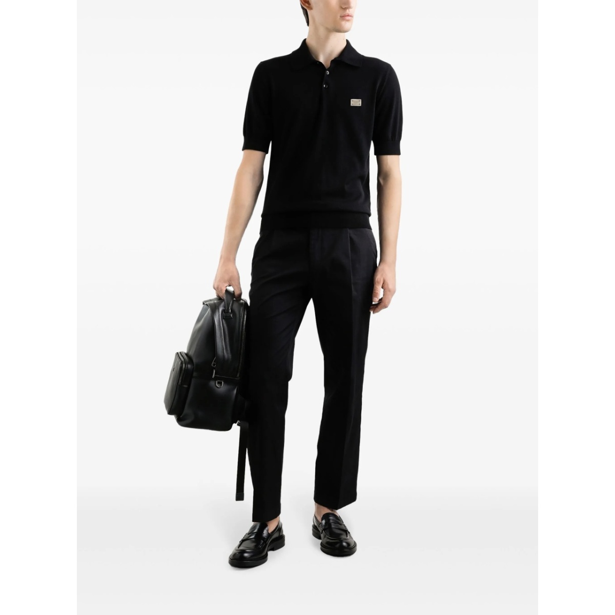 logo-plaque polo shirt - Img 2