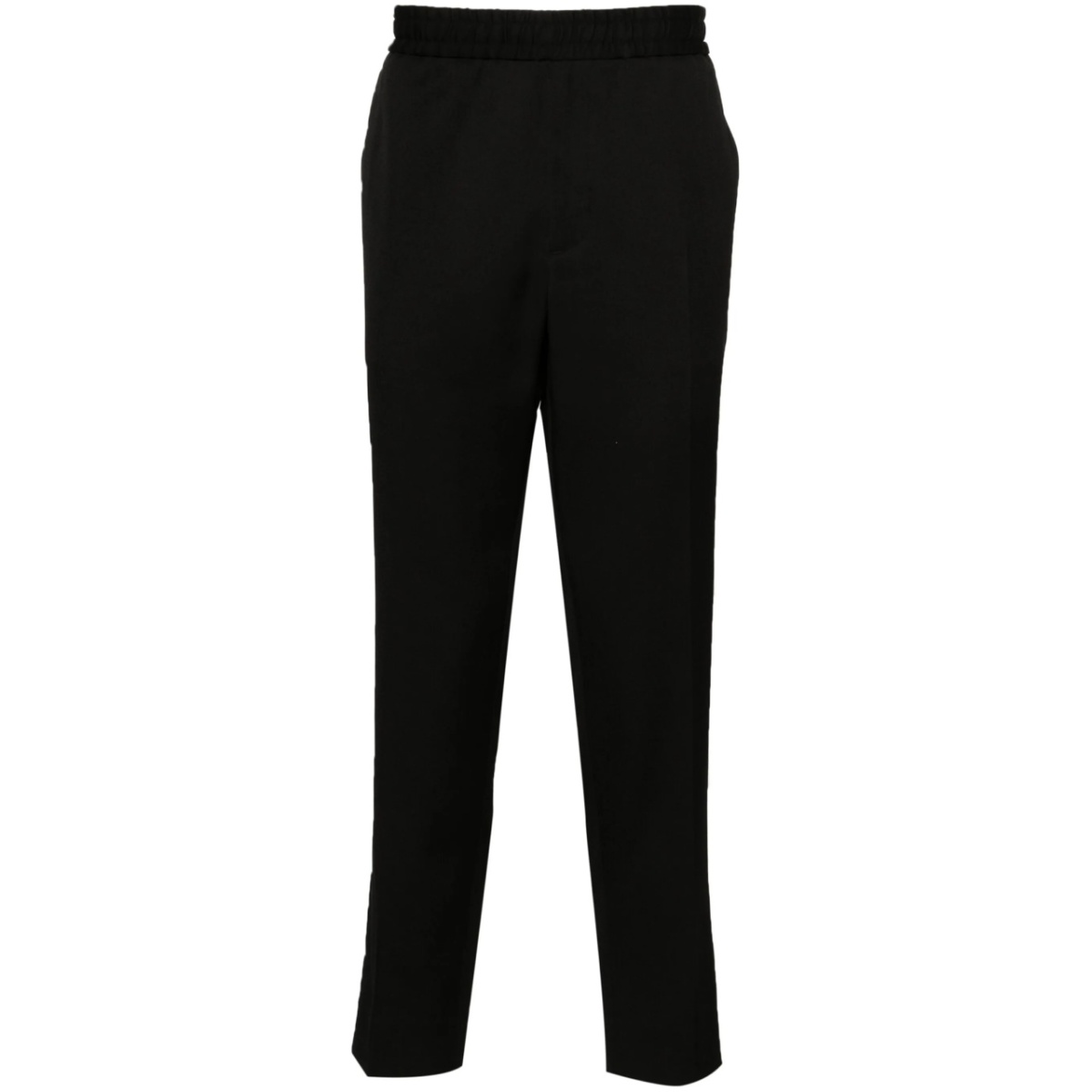 logo-plaque virgin wool trousers
