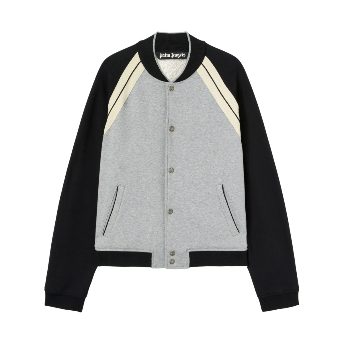 logo-print cotton varsity jacket